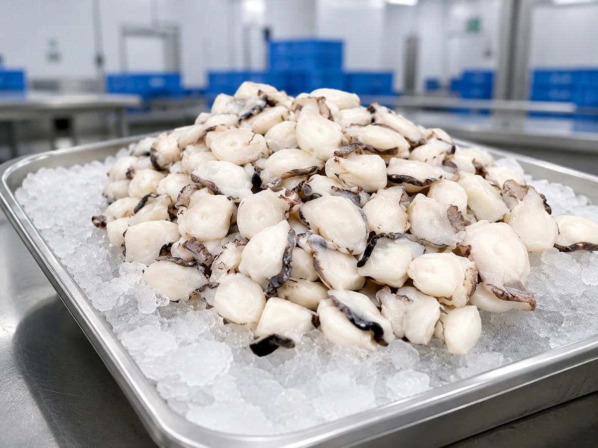 Rodajas de tentáculo de calamar gigante